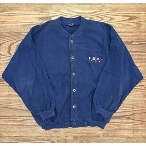 Vintage 90s Mystic‎ CT Seaport Button Up Cardigan Sweatshirt Men's Medium